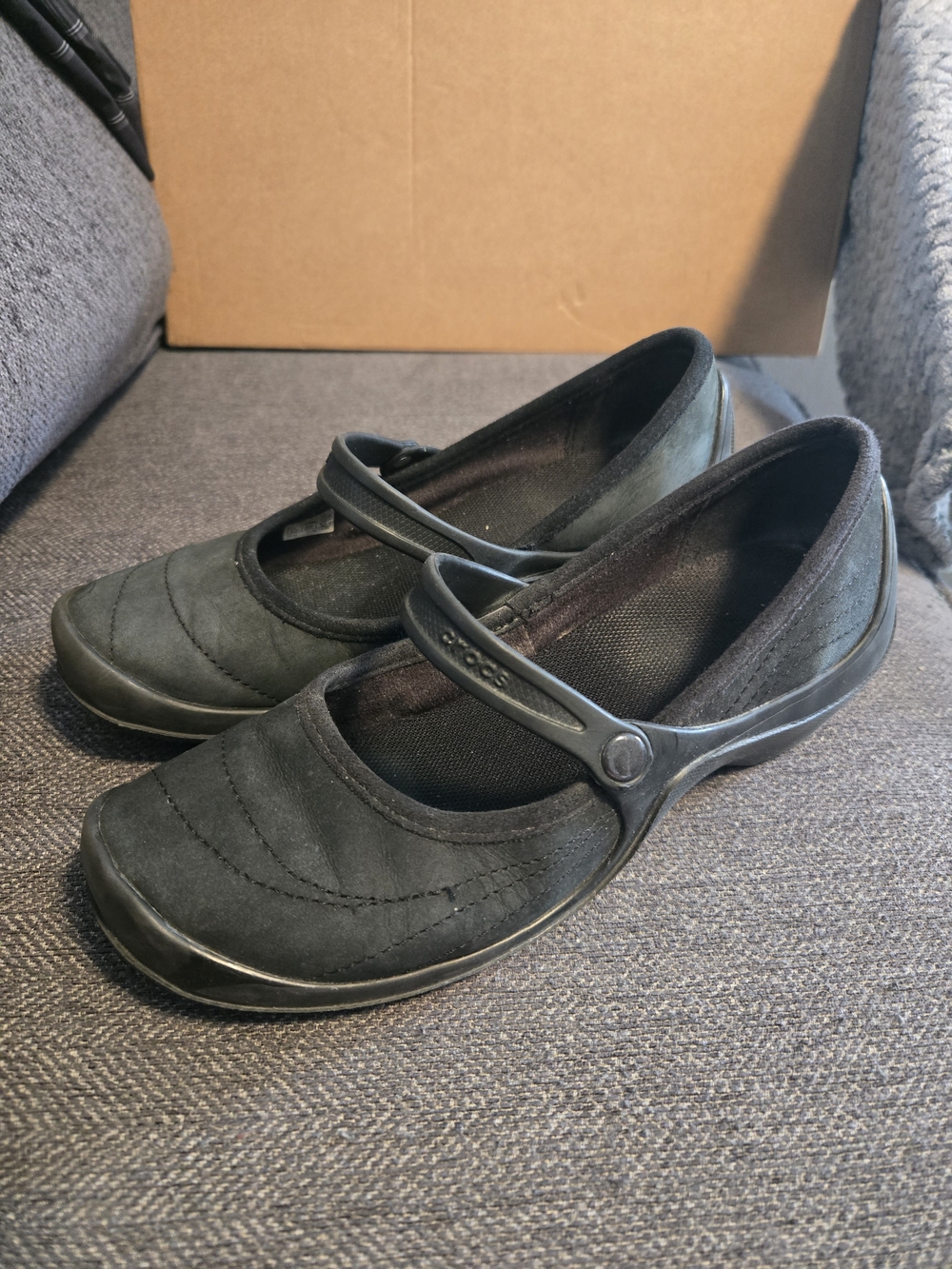 Crocs Women’s Size 7 Black Mary Jane Flats Comfort Work Shoes
